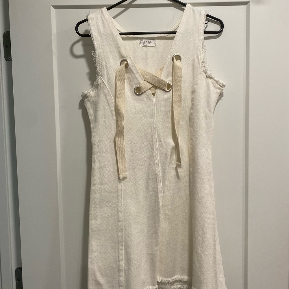 Sage the label tie front dress